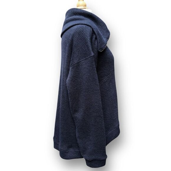 Sweaty Betty Peaceful Ribbed Half Zip Navy Blue Sweatshirt Women's size Small - Picture 11 of 15